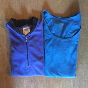 Cycling shirt and gym top. Size M